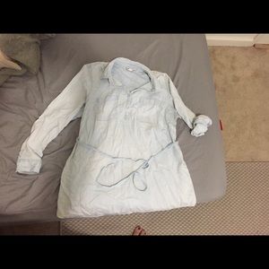 Maternity denim tunic top large